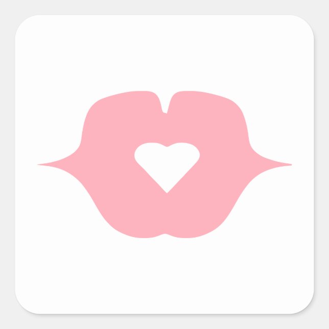 Pegatina Cuadrada Sticker carré BISOU MON COEUR (Anverso)