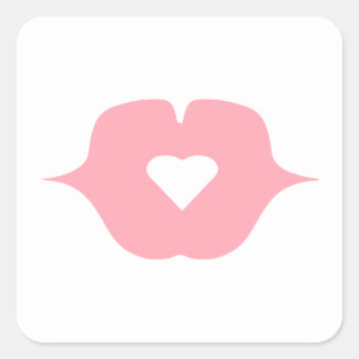 Pegatina Cuadrada Sticker carré BISOU MON COEUR