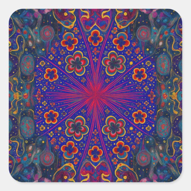 Pegatina Cuadrada sticker - designer artistic sticker (Anverso)