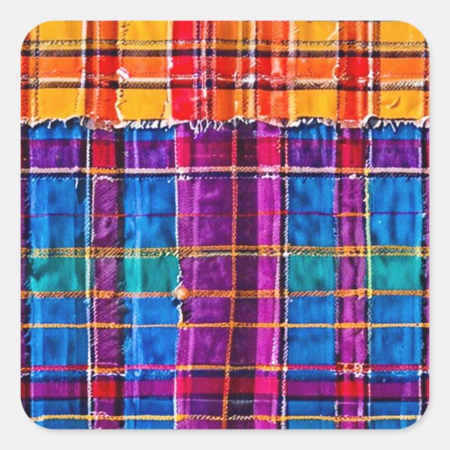 Pegatina Cuadrada Sticker for kids'Party (Anverso)