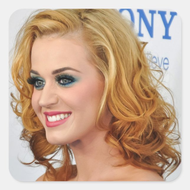 Pegatina Cuadrada Sticker Katy Perry (Anverso)
