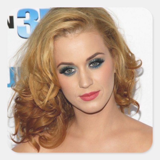 Pegatina Cuadrada Sticker Katy Perry (Anverso)