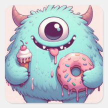 Sticker “Le p’tit monstre amateur de donuts“