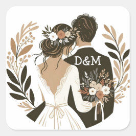 Pegatina Cuadrada Sticker “Mariés“