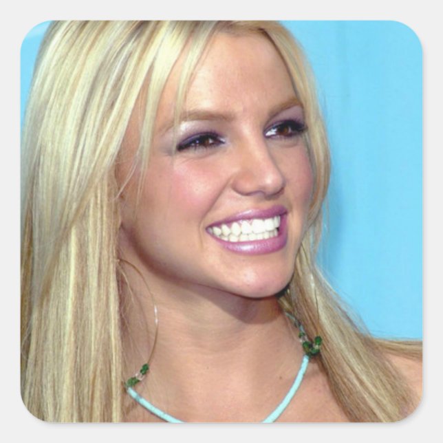 Pegatina Cuadrada Sticker Perfect Smile (Anverso)