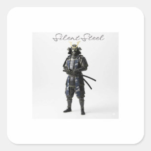 Pegatina Cuadrada sticker samurai warrior