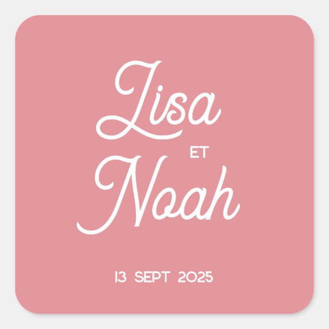 Pegatina Cuadrada Stickers collection Colorus Rose (Anverso)