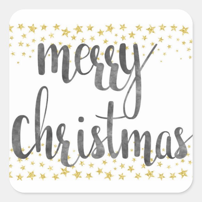 Pegatina Cuadrada stickers de Navidad (Anverso)