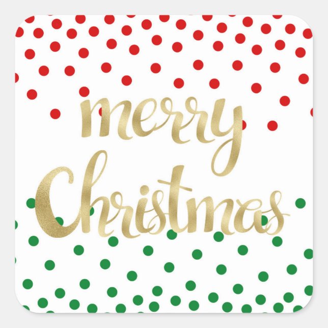 Pegatina Cuadrada stickers de Navidad (Anverso)