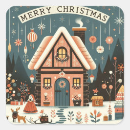 Pegatina Cuadrada Stickers de Noël