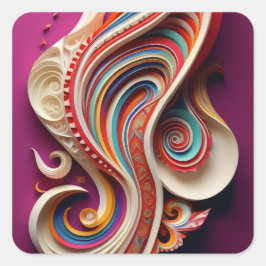 Pegatina Cuadrada Stickers for Kids' Party/Celebration