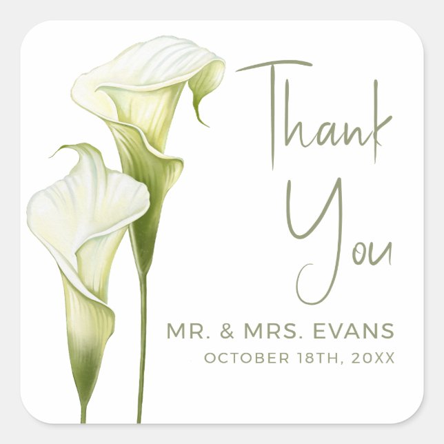 Pegatina Cuadrada Stickers for Weddings (Anverso)