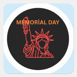 Pegatina Cuadrada Stickers mémorial day 