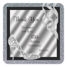 Stiletto y Streamers Purpurinoso plateado