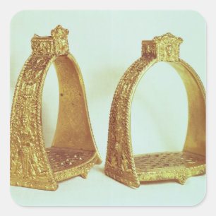 Pegatina Cuadrada Stirrups pertenecientes a Luis XIV