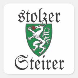 Pegatina Cuadrada Stolzer Steirer Steiermark Österreich Wappen