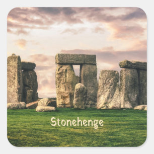 Pegatina Cuadrada Stonehenge Inglaterra Reino Unido