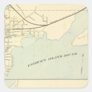 Pegatina Cuadrada Stonington, Groton