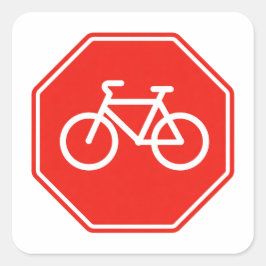 Pegatina Cuadrada Stop vélo 