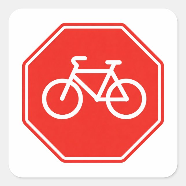 Pegatina Cuadrada Stop vélo  (Anverso)