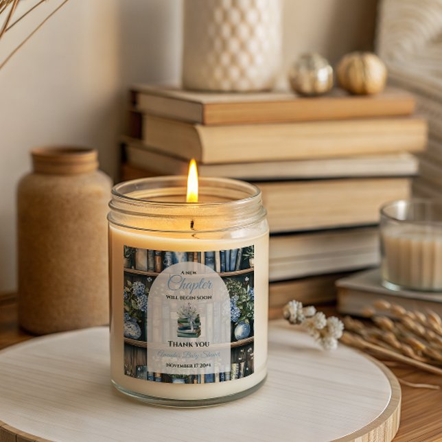 Pegatina Cuadrada Storybook Blue Boy Library Book Baby Shower (Subido por el creador)