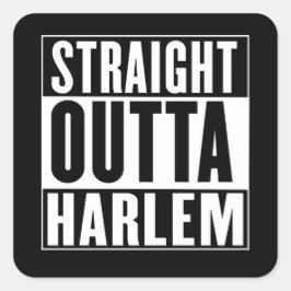 Pegatina Cuadrada Straight Outta Harlem