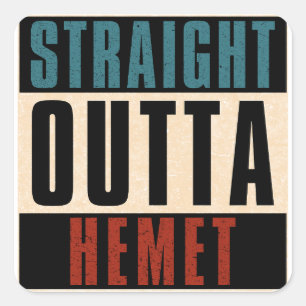 Pegatina Cuadrada Straight Outta Hemet California CA