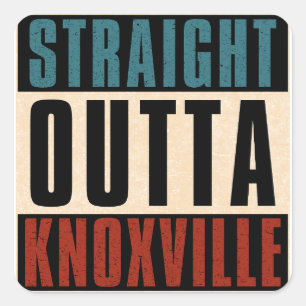 Pegatina Cuadrada Straight Outta Knoxville Tennessee TN