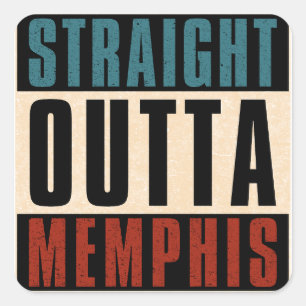 Pegatina Cuadrada Straight Outta Memphis Tennessee TN