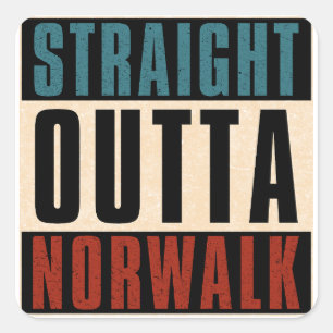 Pegatina Cuadrada Straight Outta Norwalk California CA