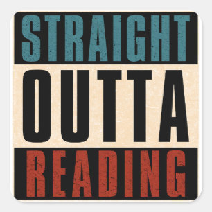 Pegatina Cuadrada Straight Outta Reading Pennsylvania PA