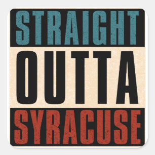 Pegatina Cuadrada Straight Outta Syracuse New York NY