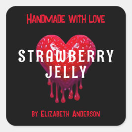 Pegatina Cuadrada Strawberry Jelly
