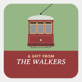 PEGATINA CUADRADA STREETCAR (RED)