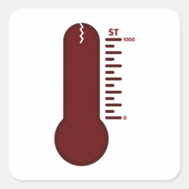Pegatina Cuadrada Stress Thermometer Sticker
