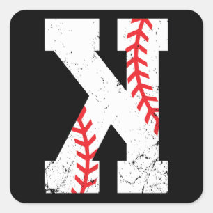 Pegatina Cuadrada Strikeout K del lanzador de béisbol