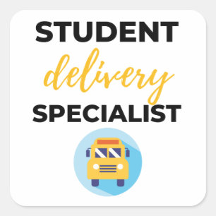 Pegatina Cuadrada Student Delivery Specialist bl