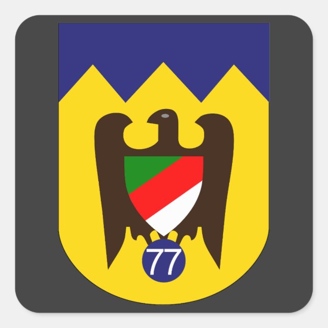 Pegatina Cuadrada Sturzkampfgeschwader 77 (StG 77) Emblem (Anverso)