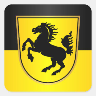 Pegatina Cuadrada Stuttgart