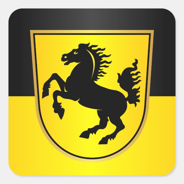 Pegatina Cuadrada Stuttgart (Anverso)