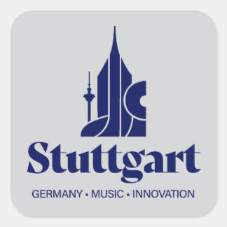 Pegatina Cuadrada Stuttgart Alemania Europa