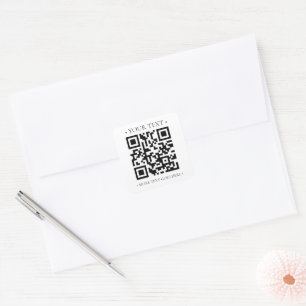 Pegatina Cuadrada Su código QR de empresa