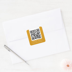 Pegatina Cuadrada Su código QR de empresa
