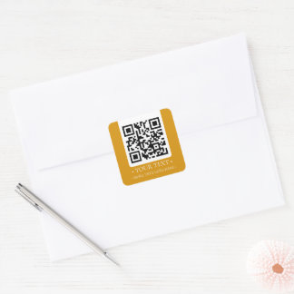 Pegatina Cuadrada Su código QR de empresa