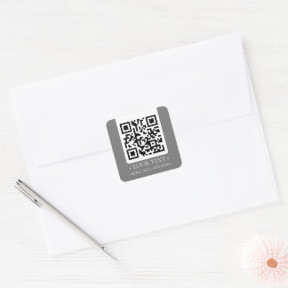 Pegatina Cuadrada Su código QR de empresa