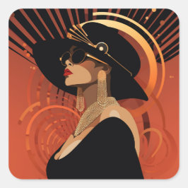 PEGATINA CUADRADA SU CORONA #3