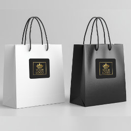 Pegatina Cuadrada Su logotipo en cualquier fondo de color