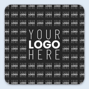 Pegatina Cuadrada Su logotipo o imagen con patrón de mosaico y logot
