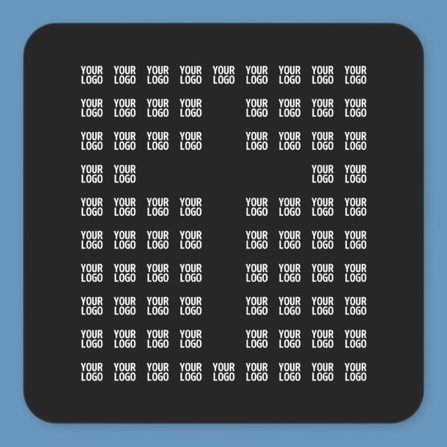 Pegatina Cuadrada Su logotipo o imagen subida | Patrón cruzado (Subido por el creador)