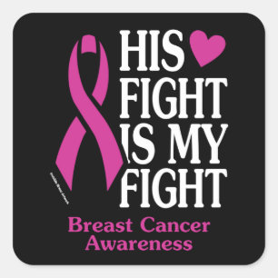 Pegatina Cuadrada Su Lucha... Cáncer de Mama
